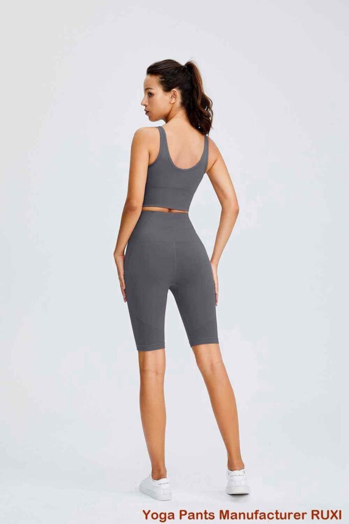 Scrunch Yoga Shorts mit hoher Taille Ruxi at3477