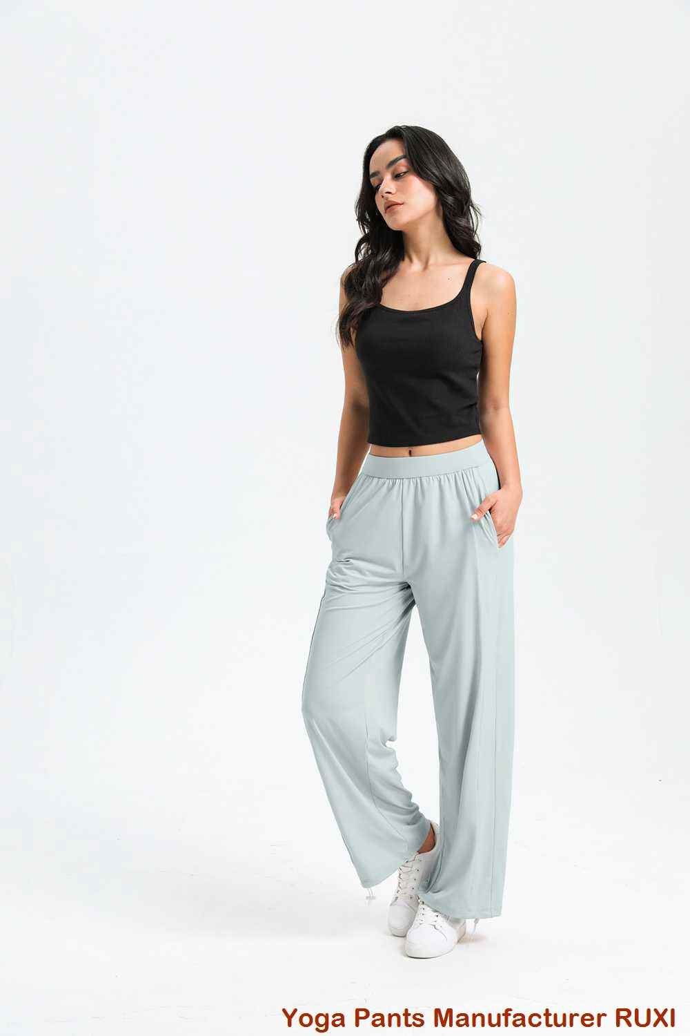 Glänzende Yogahose mit hoher Taille und Stretchkomfort Glänzende Yogahose mit hoher Taille und Stretchkomfort
