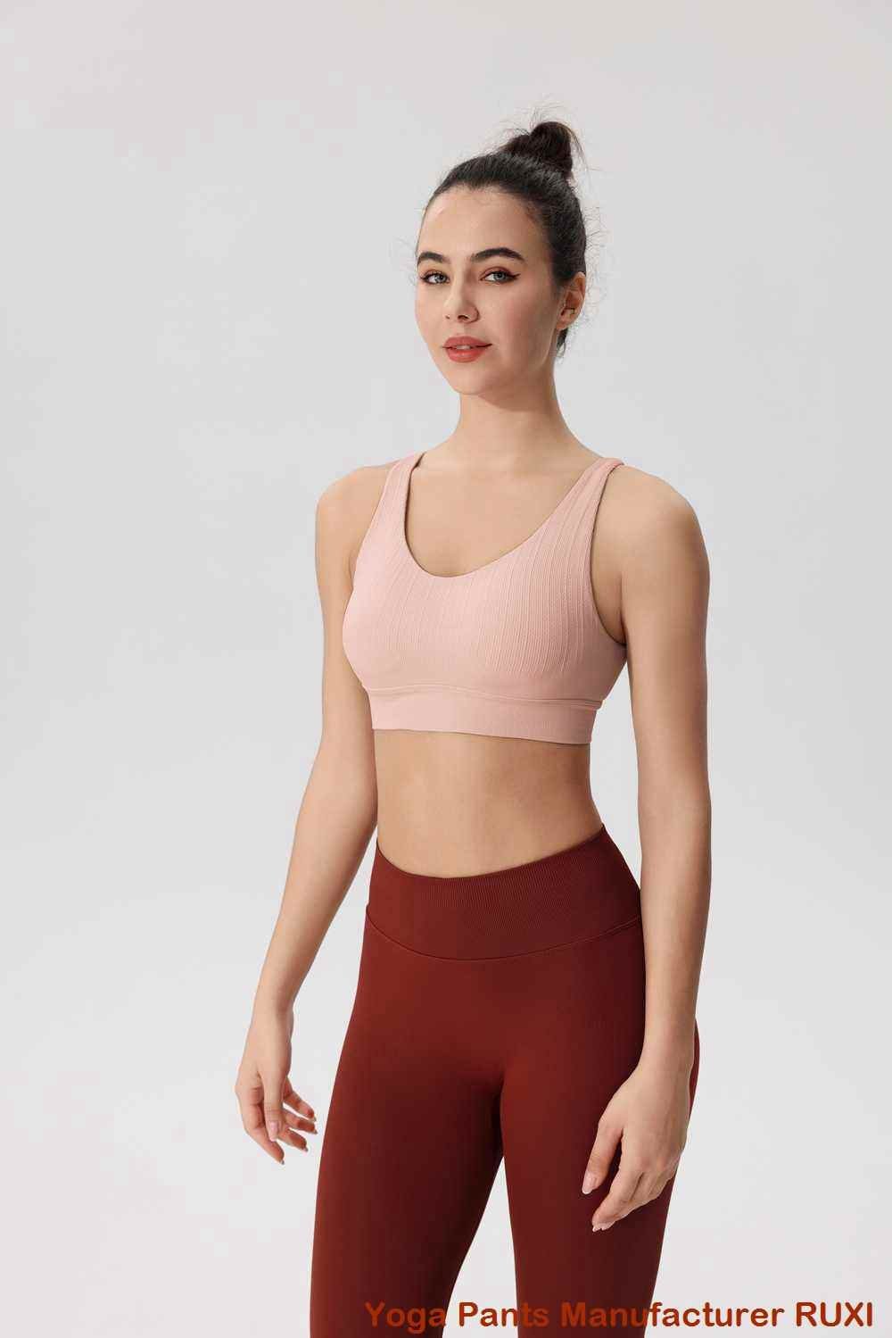 Hellbraune Yogahose für Damen mit hoher Taille und dehnbar Hellbraune Yogahose für Damen mit hoher Taille und dehnbar