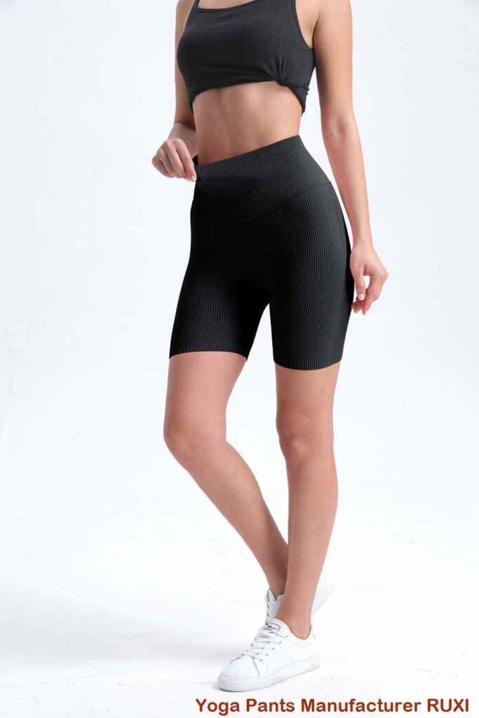 Schwarze Fußballshorts für Damen sportlich bequem Ruxi