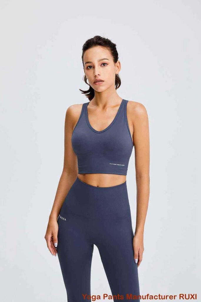 Leggings mit V Ausschnitt und hoher Taille für Damen Ruxi