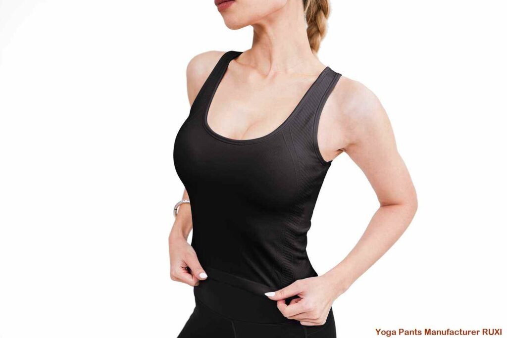 Schwarze Yoga Shorts aus Baumwolle für Damen Ruxi at3617