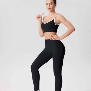 Schwarze Flare Leggings für Damen stilvoll bequem Ruxi