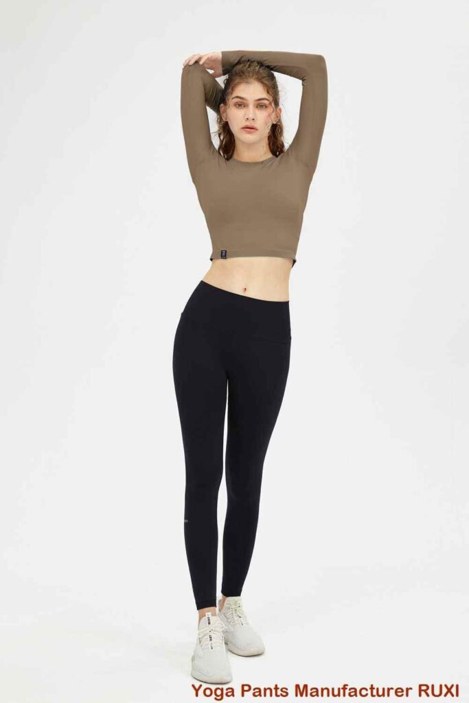 hellbraune Yoga-Shorts Ruxi at3547