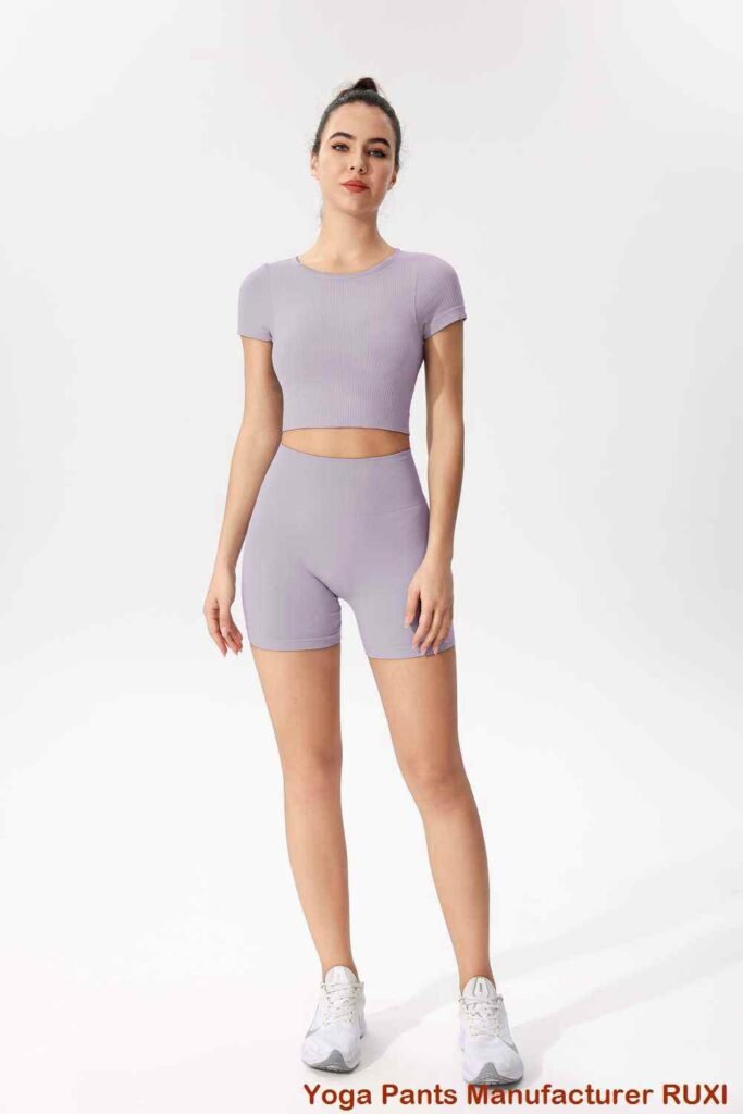 Kurze Yogahose mit Taschen für Damen Ruxi at3458