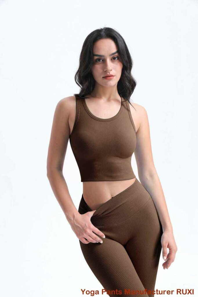 Hoch taillierte Yogahose für Damen Stretch Komfort Ruxi